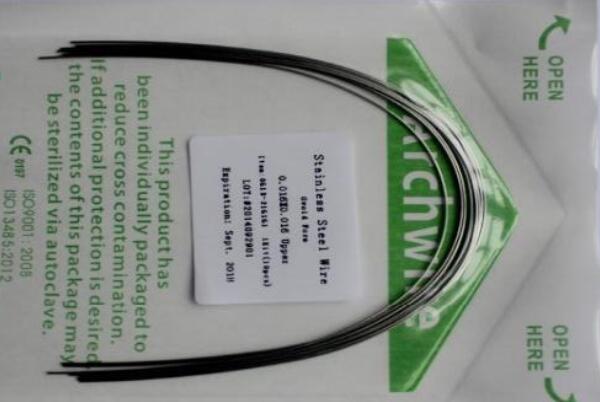 Orthodontic stainless steel  rectangle / round arch wire FDA CE ISO