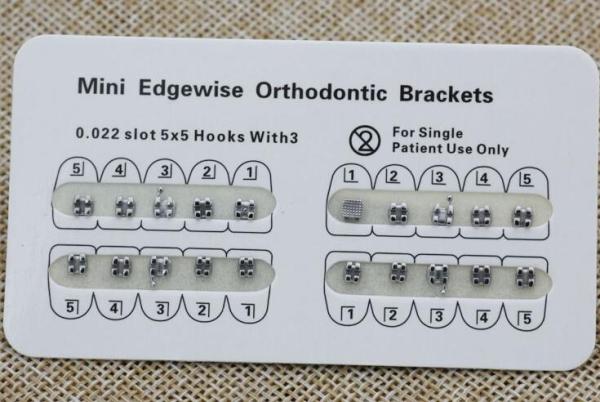 MIM mini/standard edgewise bracket -hook no/3/345with FDA CE ISO